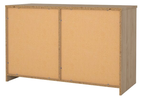 Komoda v dekoru dubu s posuvnými dveřmi v přírodní barvě 119x76x50 cm Naia – Tvilum