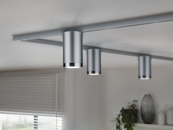 P 96962 URail spot Tube matný chrom max. 1x10W GU10 bez zdroje světla - PAULMANN
