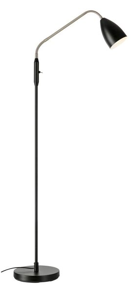 Černá LED stmívatelná stojací lampa s kovovým stínidlem (výška 140 cm) Patro – Markslöjd