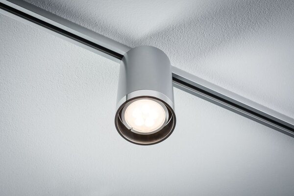 P 96962 URail spot Tube matný chrom max. 1x10W GU10 bez zdroje světla - PAULMANN