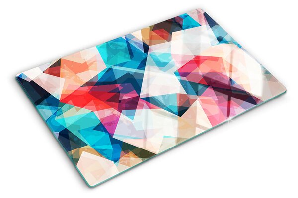 Skleněná deska do kuchyně Abstraktní geometrie v pastelových barvách ddk-nr-wm-00005949
