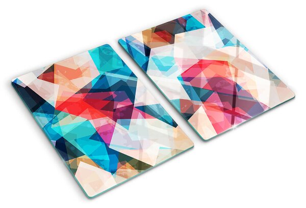 Skleněná deska do kuchyně Abstraktní geometrie v pastelových barvách ddk-nr-wm-00005949