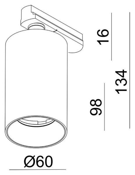 IMPR 707079 Deko-Light kolejnicový systém 3-fázový 230V Can 230V GU10 1x max. 7,5W bílá 134