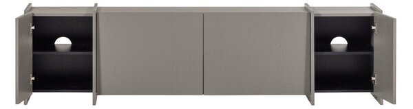Šedý TV stolek v dekoru jasanu 200x53x44 cm Brock – WOOOD