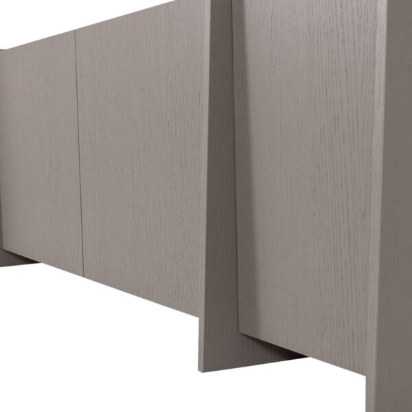Šedý TV stolek v dekoru jasanu 200x53x44 cm Brock – WOOOD