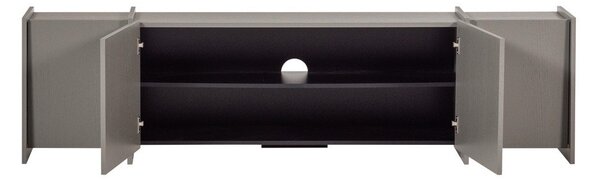Šedý TV stolek v dekoru jasanu 200x53x44 cm Brock – WOOOD