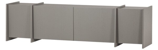 Šedý TV stolek v dekoru jasanu 200x53x44 cm Brock – WOOOD