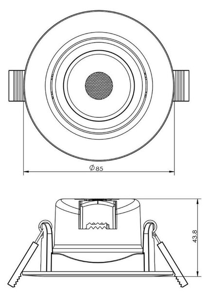 IMPR 565337 Deko-Light stropní vestavné svítidlo SMD-68-230V-2700K-kulaté 230V 6,5W 2700 K 510 lm bílá RAL 9016