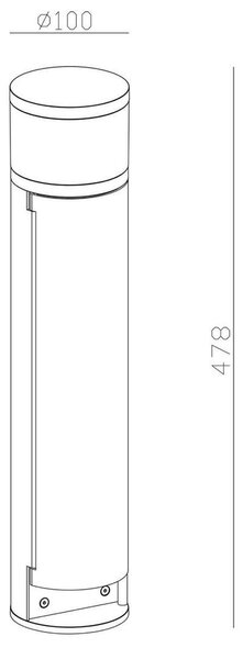 IMPR 733054 Deko-Light stojací svítidlo sloupek se zásuvkami osvětlený 230V 4,80 W 3000 K 150 lm 478 tmavě šedá