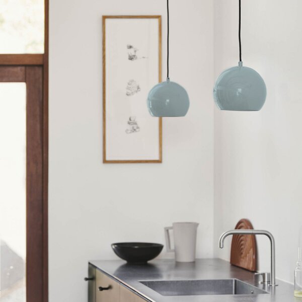 Závěsná svítidlo FRANDSEN, Ball, stmívatelné, Zelená, Obývací pokoj, Kov, Design