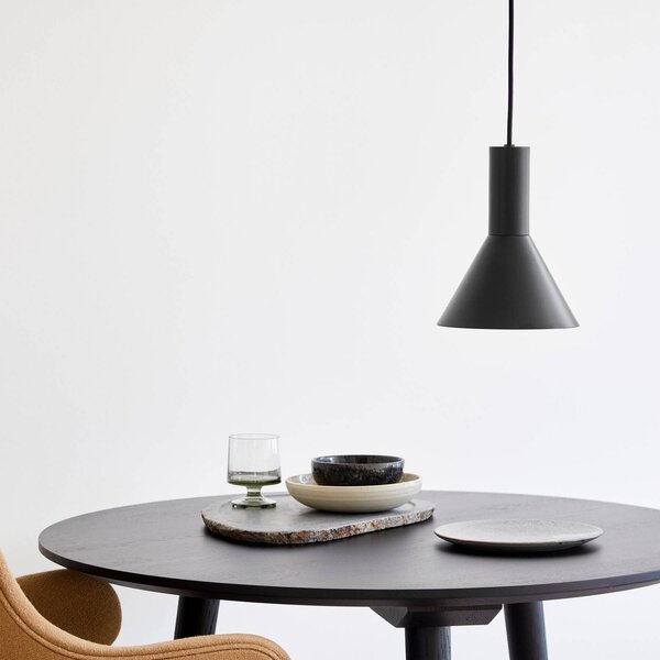Závěsná svítidlo FRANDSEN, Lyss, stmívatelné, Černá, Obývací pokoj, Kov, Design