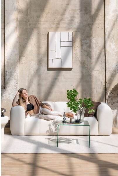 Taupe sametová pohovka 225 cm Cube – Bonami Selection