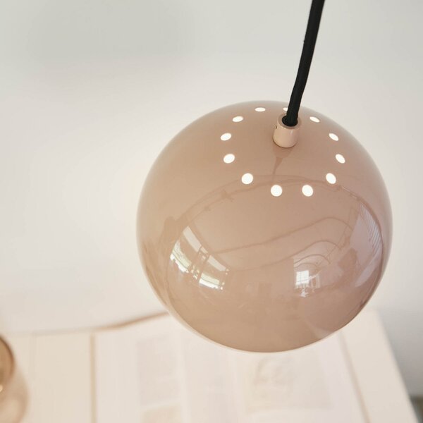 Závěsná svítidlo FRANDSEN, Ball, stmívatelné, Béžová, Obývací pokoj, Kov, Design