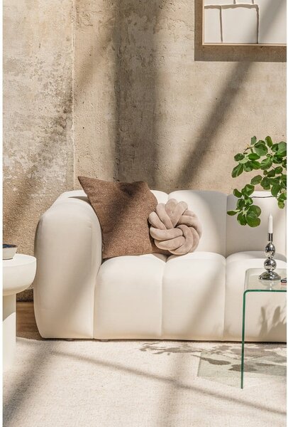 Taupe sametová pohovka 225 cm Cube – Bonami Selection