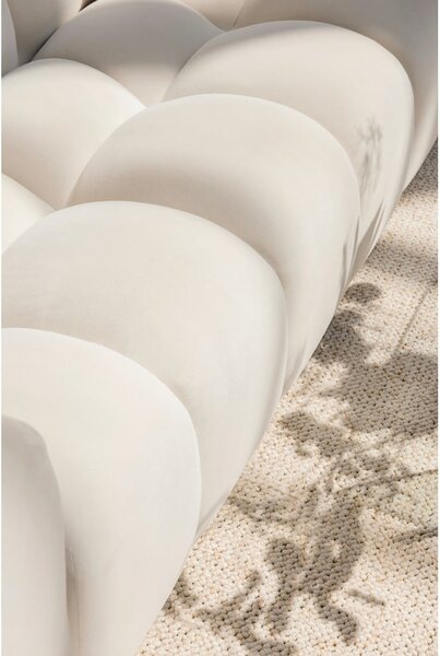 Taupe sametová pohovka 225 cm Cube – Bonami Selection