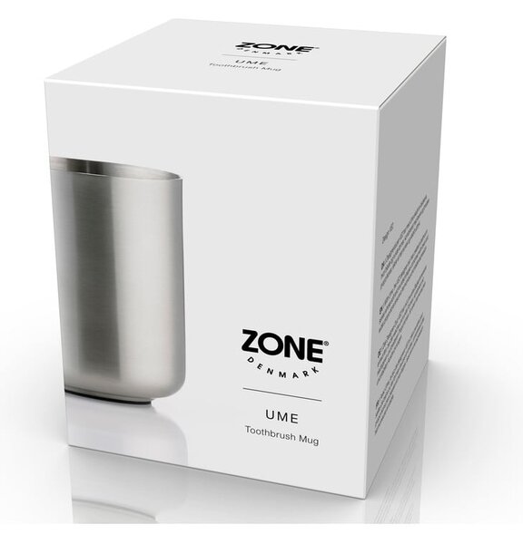 Kelímek na zubní kartáčky z nerezové oceli v matně stříbrné barvě Ume – Zone
