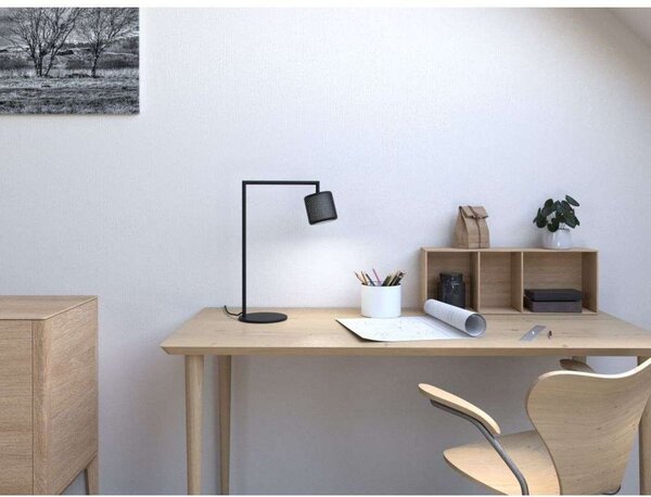 Stolní lampa Herstal, Černá, Obývací pokoj, Kov