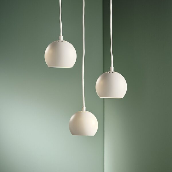Závěsná svítidlo FRANDSEN, Ball, stmívatelné, Bílá, Obývací pokoj, Kov, Design