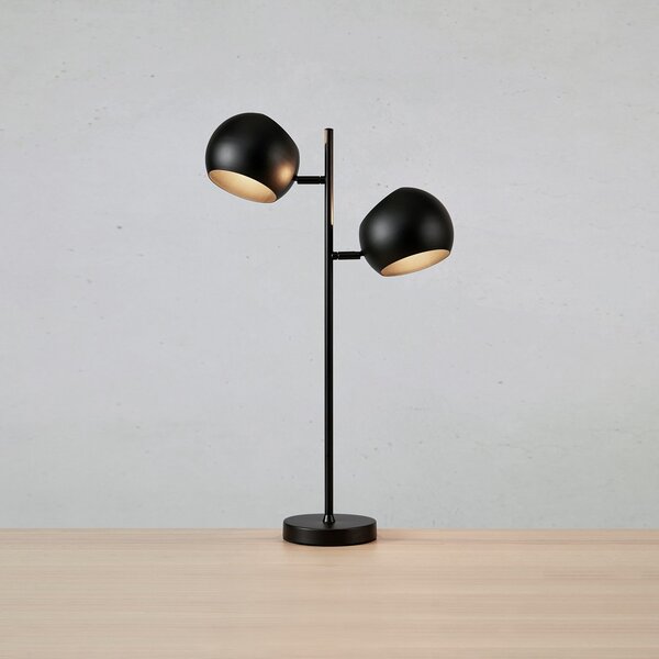 Stolní lampa Markslöjd, Edgar, Černá, Obývací pokoj, Kov, Moderní