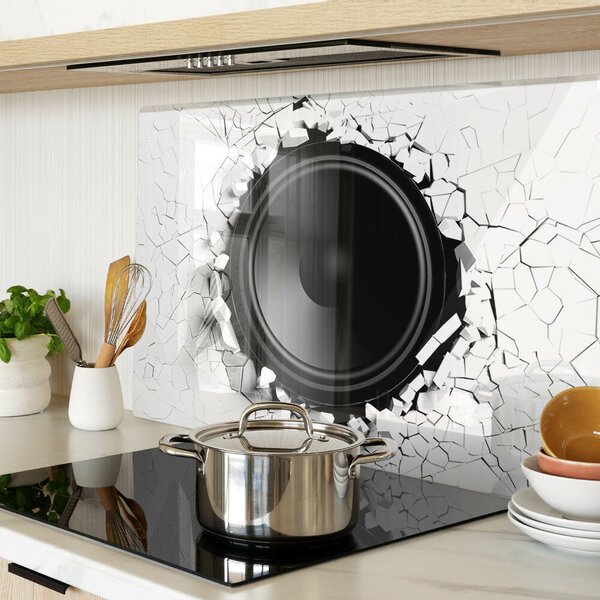 Krájecí prkénko skleněné Reproduktor v rozbité zdi ddk-nr-wm-00005967
