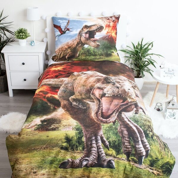 Bavlněné dětské povlečení na jednolůžko 140x200 cm Jurassic World "Volcano" – Jerry Fabrics