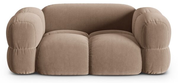 Hnědá sametová pohovka 180 cm Loretto – Cosmopolitan Design