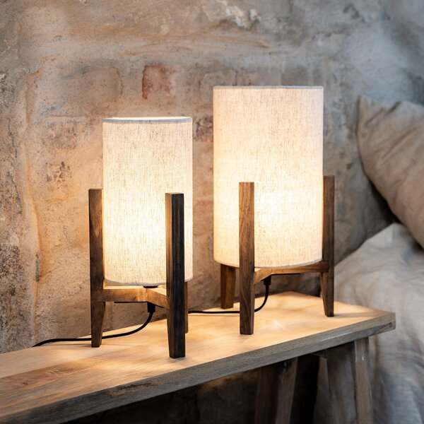 Stolní lampa Markslöjd, Eruca, Dřevo, Obývací pokoj, Dřevo, Skandinávský