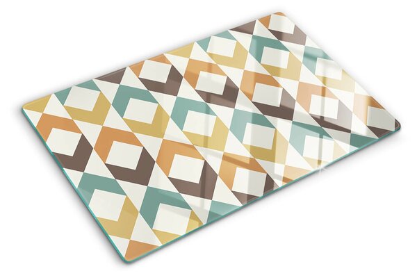 Skleněná deska do kuchyně Geometrie v pastelových barvách ddk-nr-wm-00005968