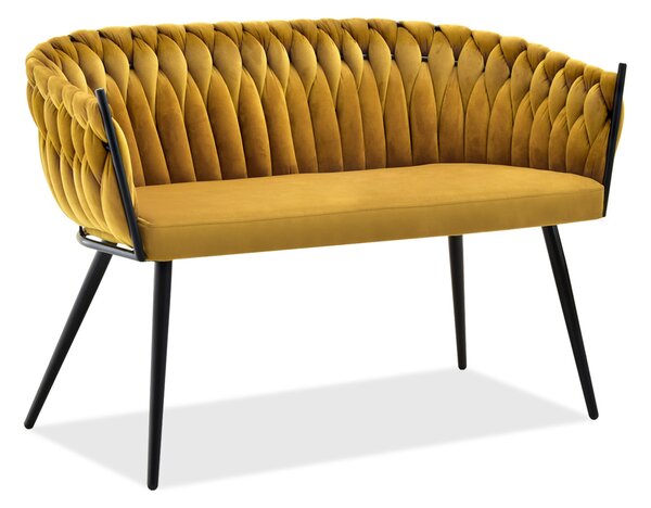 Pohovka dvousedačka Radio (černá). Akce -16%