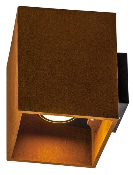 LA 1004650 RUSTY® UP/DOWN WL venkovní LED nástěnné přisazené svítidlo hranaté rezavé CCT switch 3000/4000 K - BIG WHITE (SLV)