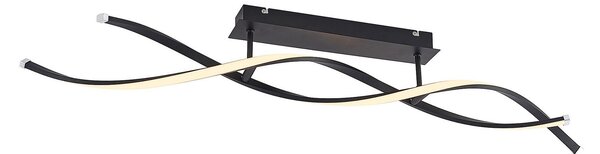 Stropní Lampa Lindby, Welina, stmívatelné, Černá, Obývací pokoj, Kov, Moderní