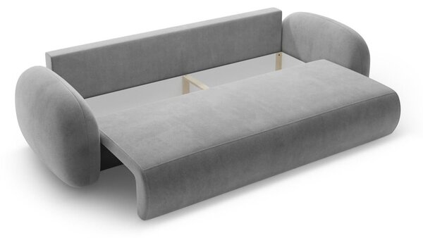 Tmavě šedá sametová rozkládací/s úložným prostorem pohovka 262 cm Tonale – Cosmopolitan Design