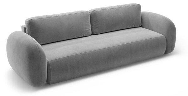 Tmavě šedá sametová rozkládací/s úložným prostorem pohovka 262 cm Tonale – Cosmopolitan Design