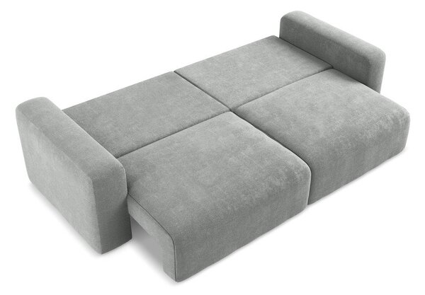 Šedá žinylková rozkládací/s úložným prostorem pohovka 252 cm Kona – Makamii