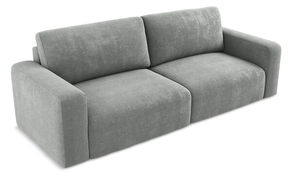 Šedá žinylková rozkládací/s úložným prostorem pohovka 252 cm Kona – Makamii