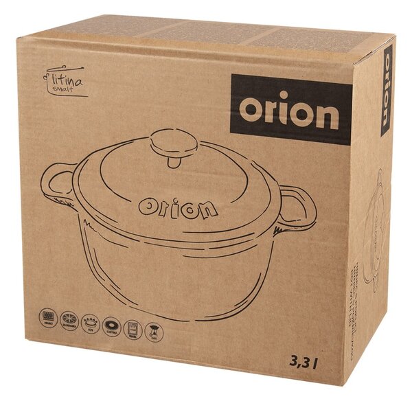Litinový hrnec s pokličkou na indukci 3,3 l LITINA SMALT – Orion