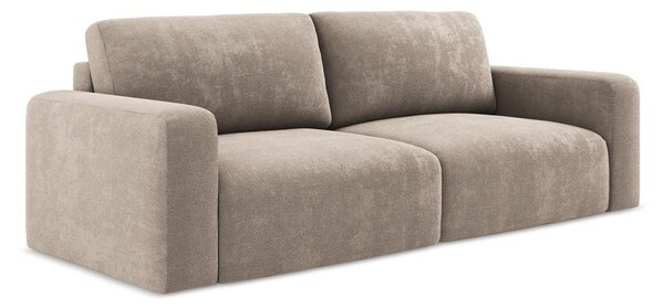 Béžová žinylková rozkládací/s úložným prostorem pohovka 252 cm Kona – Makamii