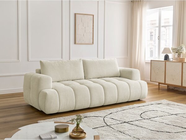 Béžová rozkládací/s úložným prostorem pohovka 251 cm Fuji – Bobochic Paris
