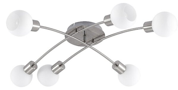 Stropní Lampa Lindby, Agmar, stmívatelné, Metalická, Obývací pokoj, Kov, Moderní