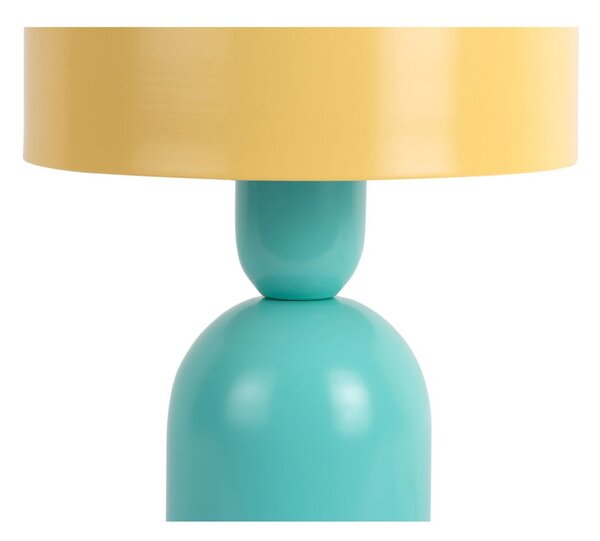 Žlutá/tyrkysová stolní lampa (výška 24 cm) Double Funky – Leitmotiv