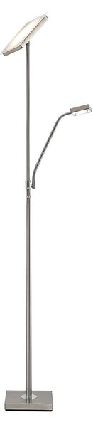Stojací Lampa Lindby, Sumani, stmívatelné, Šedá, Obývací pokoj, Kov, Moderní