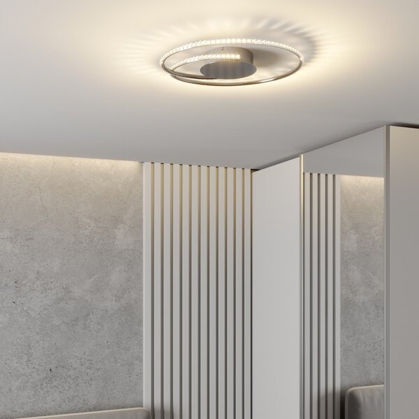 Stropní Lampa Lindby, Joline, Metalická, Obývací pokoj, Kov, Moderní