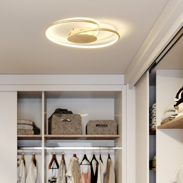 Stropní Lampa Lindby, Joline, Zlatá / mosazná, Obývací pokoj, Kov, Moderní