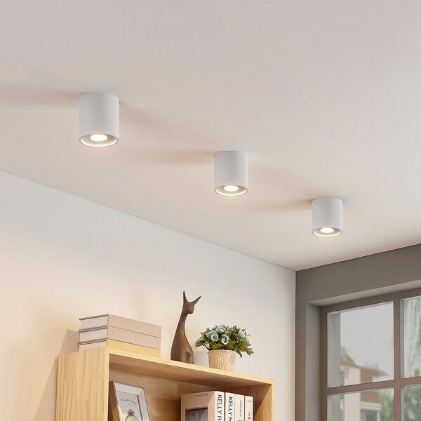 Stropní Lampa Lindby, Parvin, stmívatelné, Bílá, Obývací pokoj, Kov, Moderní