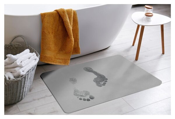 Šedá koupelnová předložka z křemeliny 35x45 cm Diatonella – douceur d'intérieur