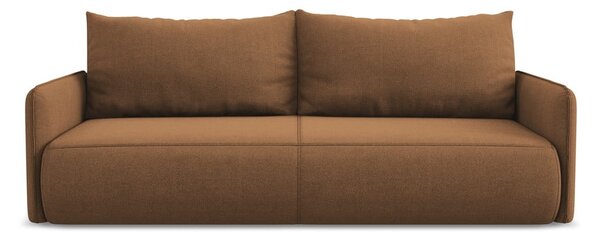 Oranžová rozkládací/s úložným prostorem pohovka 216 cm Nanea – Makamii