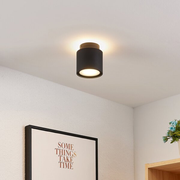Stropní Lampa Arcchio, Walisa, stmívatelné, Černá, Obývací pokoj, Hliník, Moderní