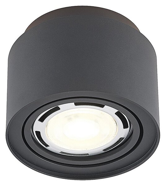 Stropní Lampa Arcchio, Walisa, stmívatelné, Černá, Obývací pokoj, Hliník, Moderní