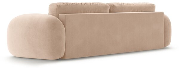 Béžová sametová rozkládací/s úložným prostorem pohovka 262 cm Tonale – Cosmopolitan Design