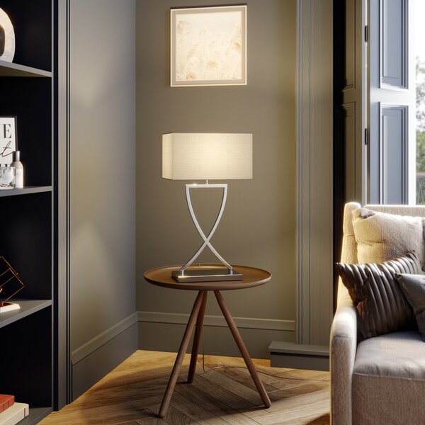 Stolní lampa Lucande, Evaine, Metalická, Obývací pokoj, Kov, Moderní